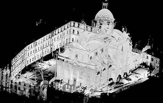Skanowanie laserowe kościoła Św. Piotra i Pawła