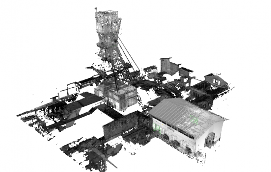 wieża i maszyna wyciągowa szybu I, KWK Makoszowy - skaning laserowy 3d